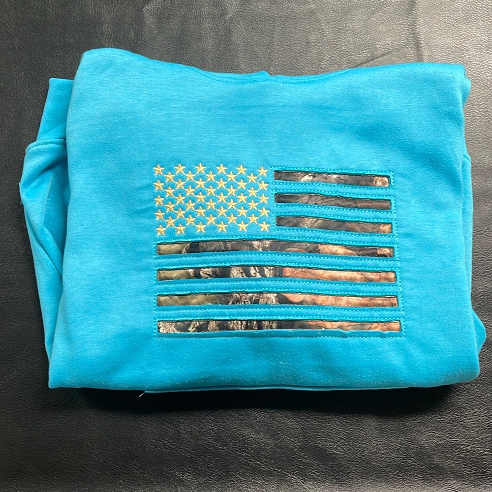 Mossy Oak American Flag Pullover Hoodie